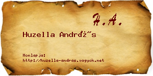Huzella András névjegykártya